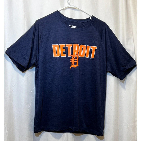 Detroit Tigers Genuine Merchandise MLB T-Shirt Tee - Navy/Orange SIze Large - Picture 1 of 3